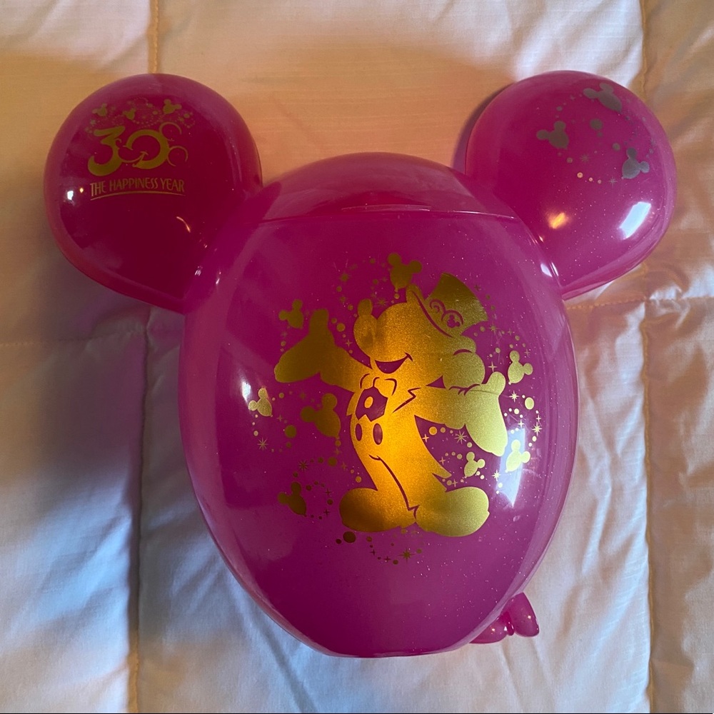 Disneyland Tokyo 30th Ann Pop Corn Bucket PINK